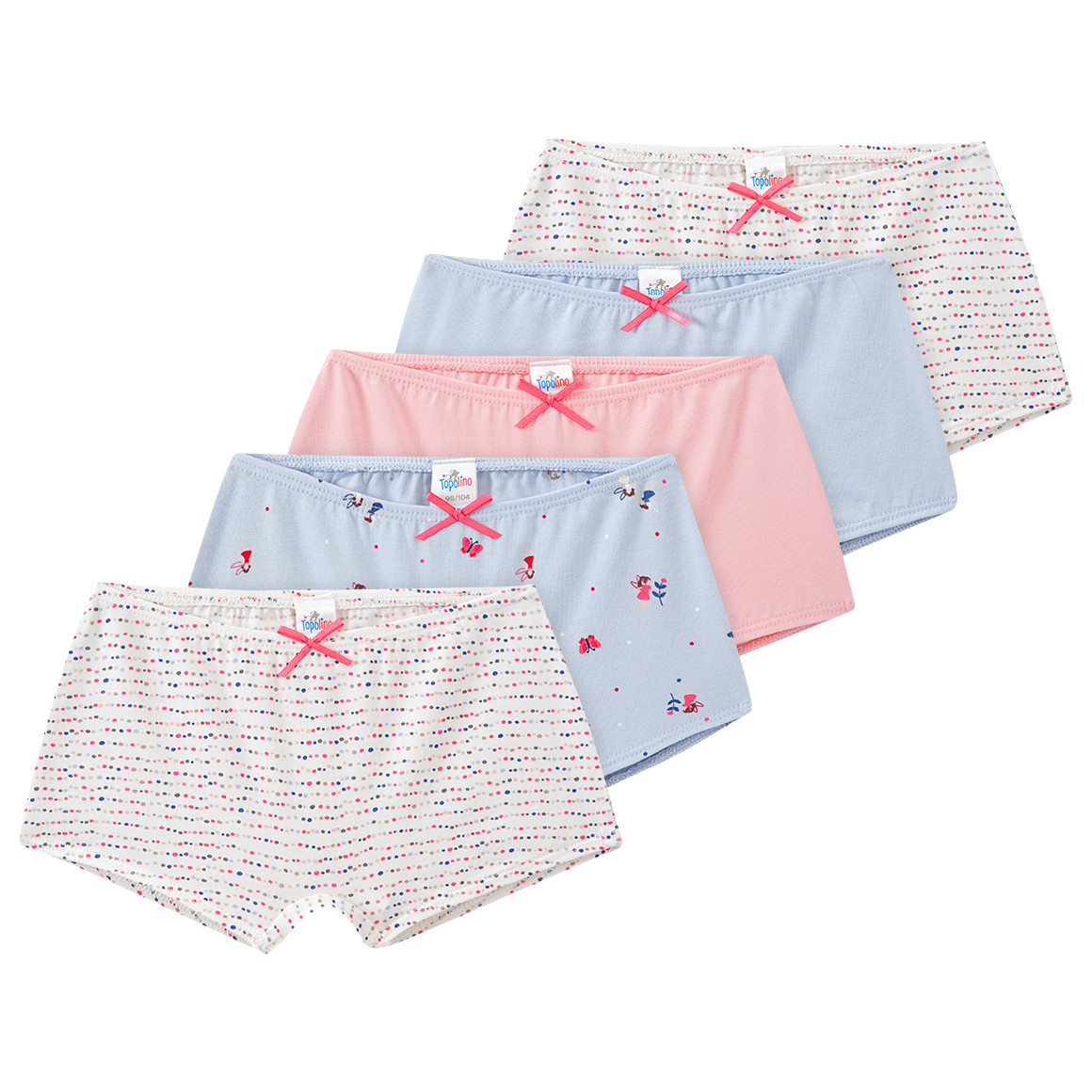 5 Mädchen Pantys aus Bio-Baumwolle von Topolino