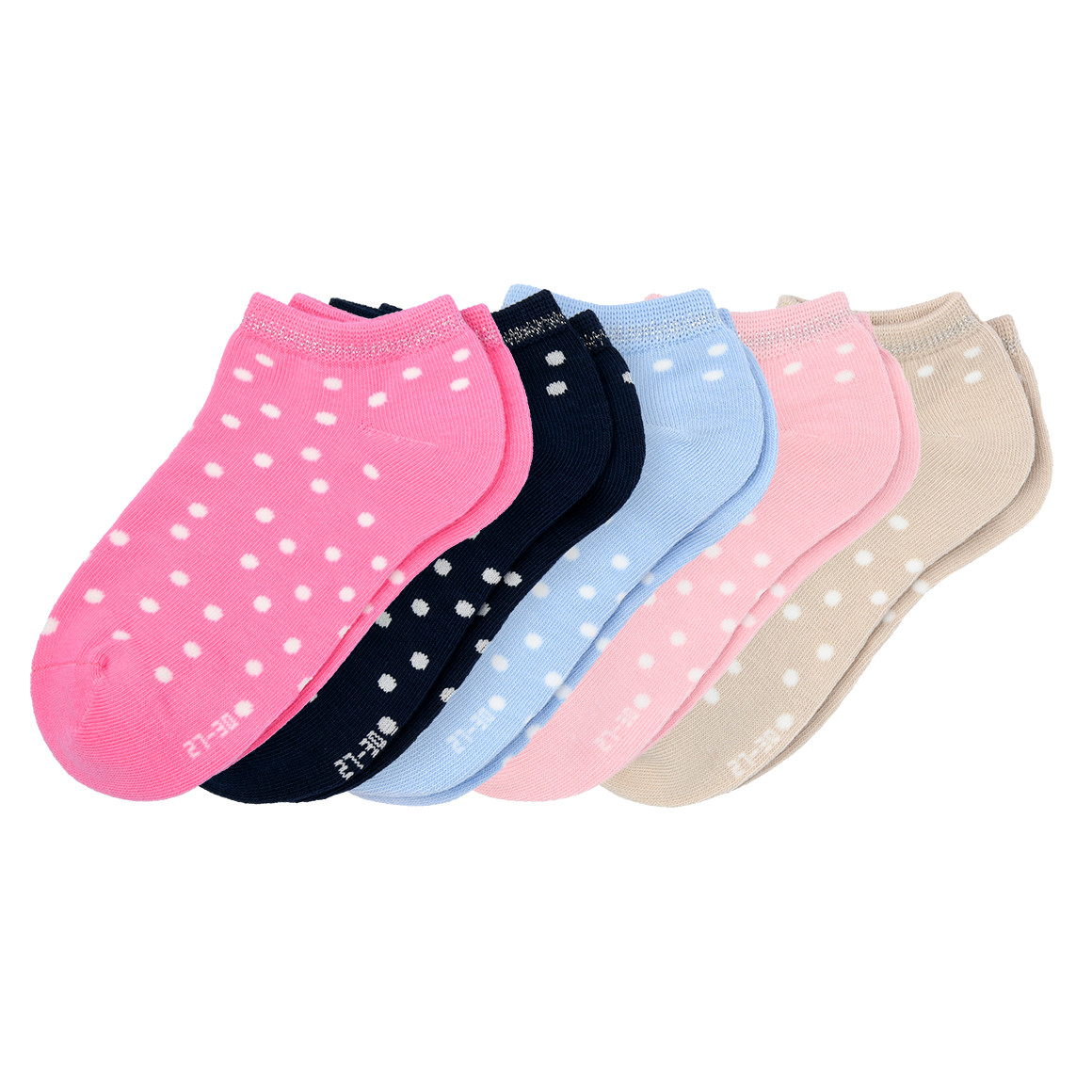 5 Paar Mädchen Sneaker-Socken im Set 5 Paar Mädchen Sneaker-Socken im Set von Topolino
