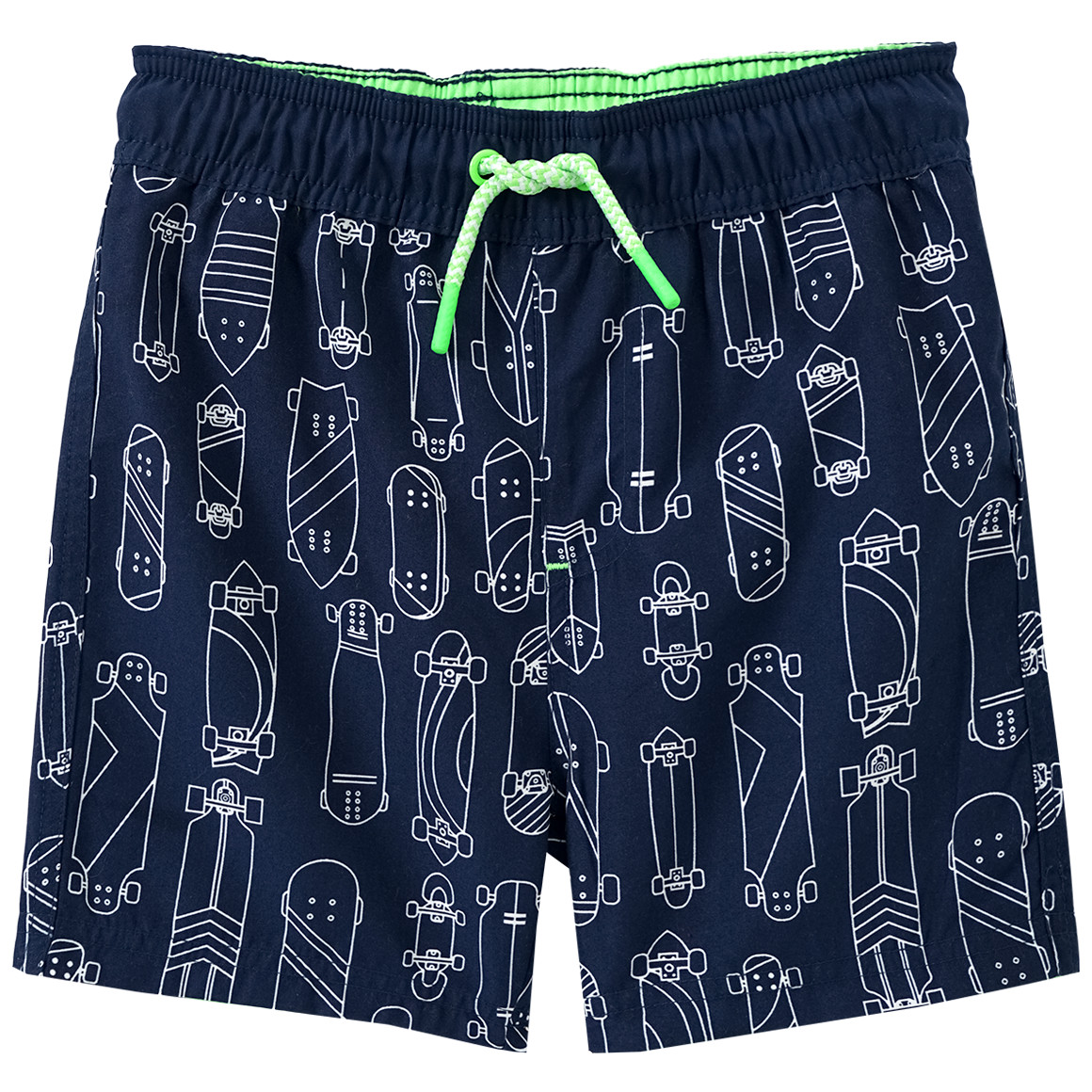 Jungen Badeshorts mit Skateboard-Motiven von Topolino