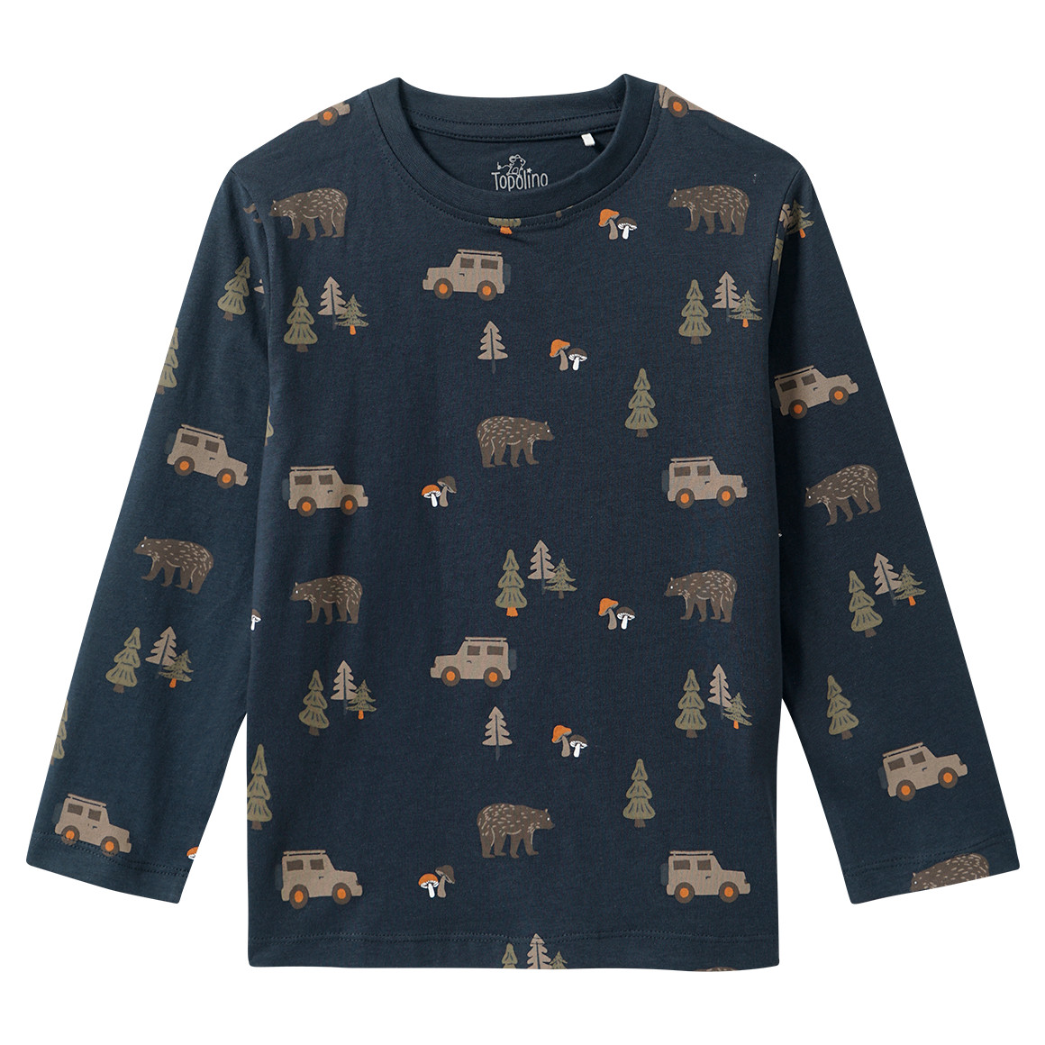 Jungen Langarmshirt mit Wald-Motiven von Topolino