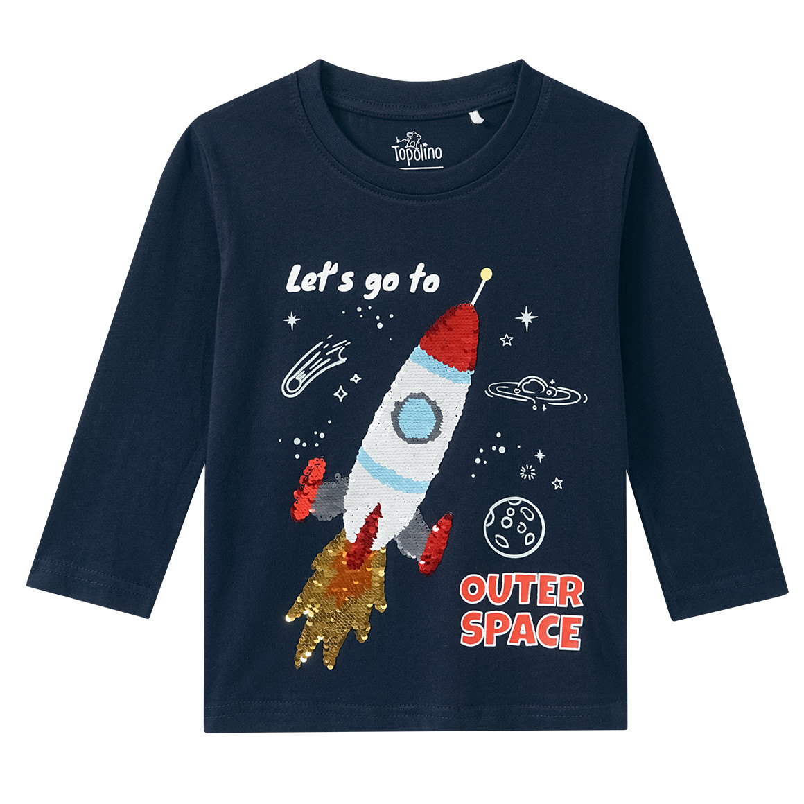 Jungen Langarmshirt mit Wendepailletten von Topolino
