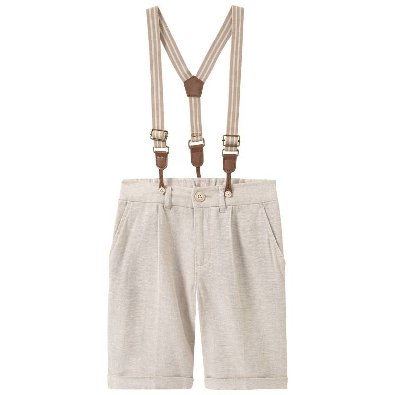 Jungen Leinen-Anzugshorts mit Hosenträgern Jungen Leinen-Anzugshorts mit Hosenträgern von Topolino