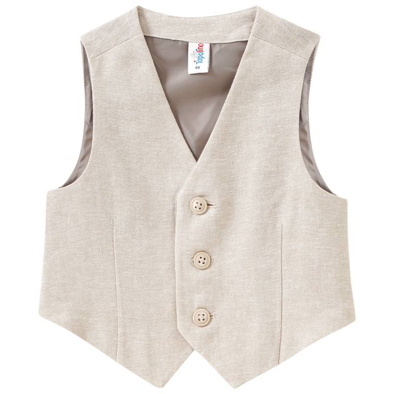 Jungen Leinen-Anzugweste mit Knöpfen Jungen Leinen-Anzugweste mit Knöpfen von Topolino