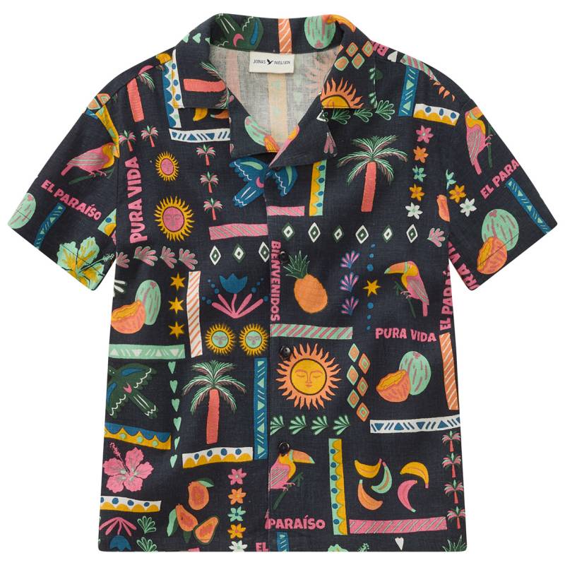 Jungen Leinen-Hemd mit Allover-Muster von Topolino