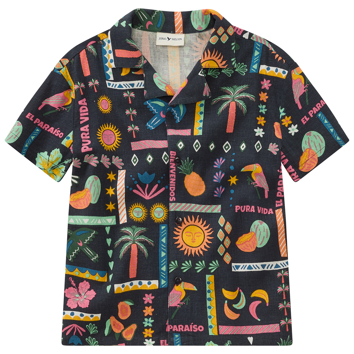Jungen Leinen-Hemd mit Allover-Muster Jungen Leinen-Hemd mit Allover-Muster von Topolino