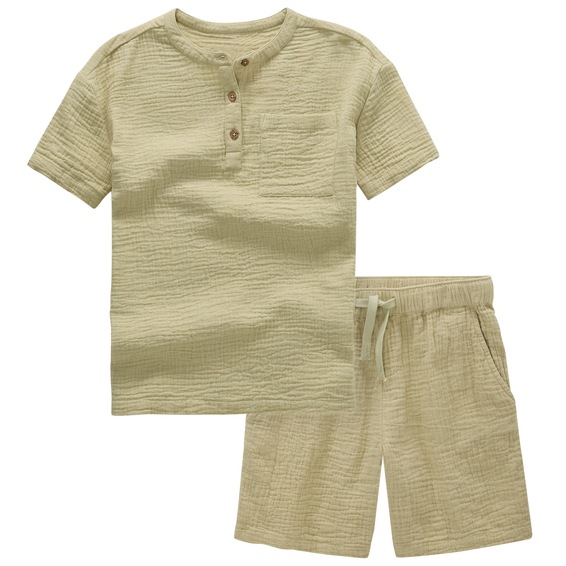 Jungen Musselin-Set mit Shirt und Shorts Jungen Musselin-Set mit Shirt und Shorts von Topolino