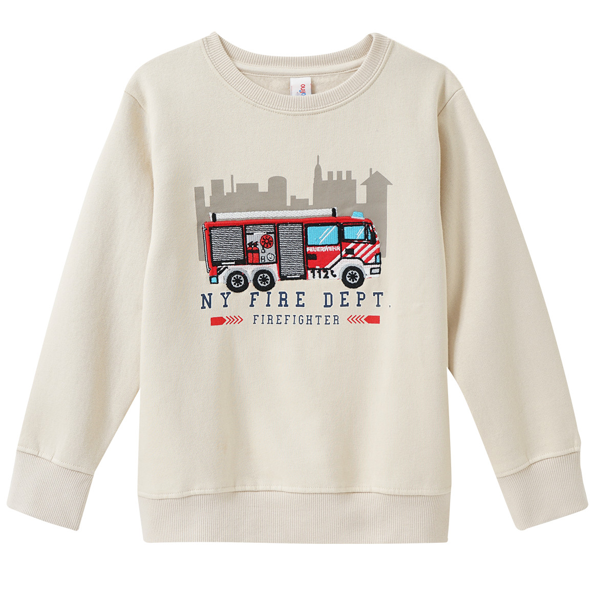 Jungen Sweatshirt mit Feuerwehr-Applikation Jungen Sweatshirt mit Feuerwehr-Applikation von Topolino