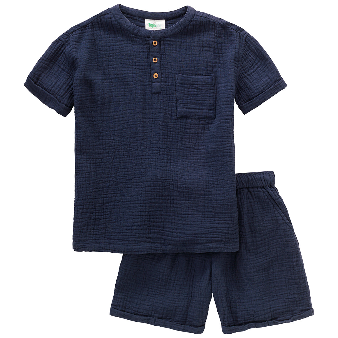 Jungen T-Shirt und Shorts aus Musselin von Topolino