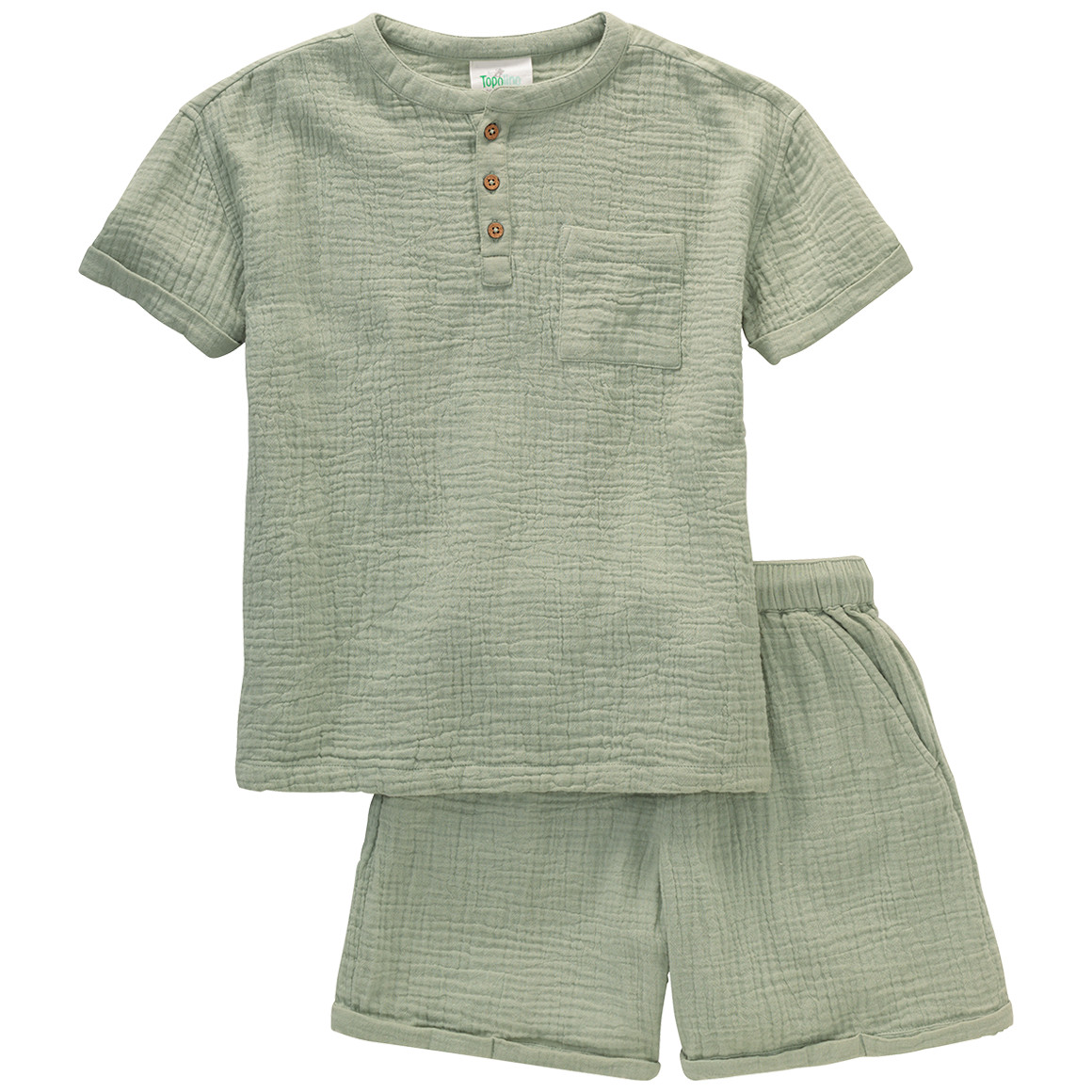 Jungen T-Shirt und Shorts aus Musselin von Topolino