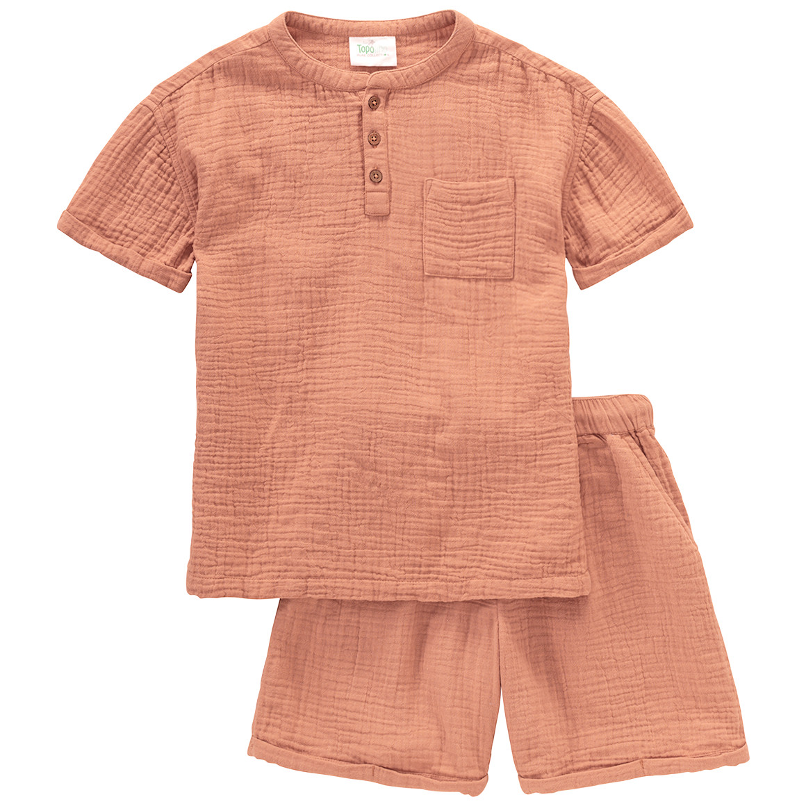 Jungen T-Shirt und Shorts aus Musselin von Topolino