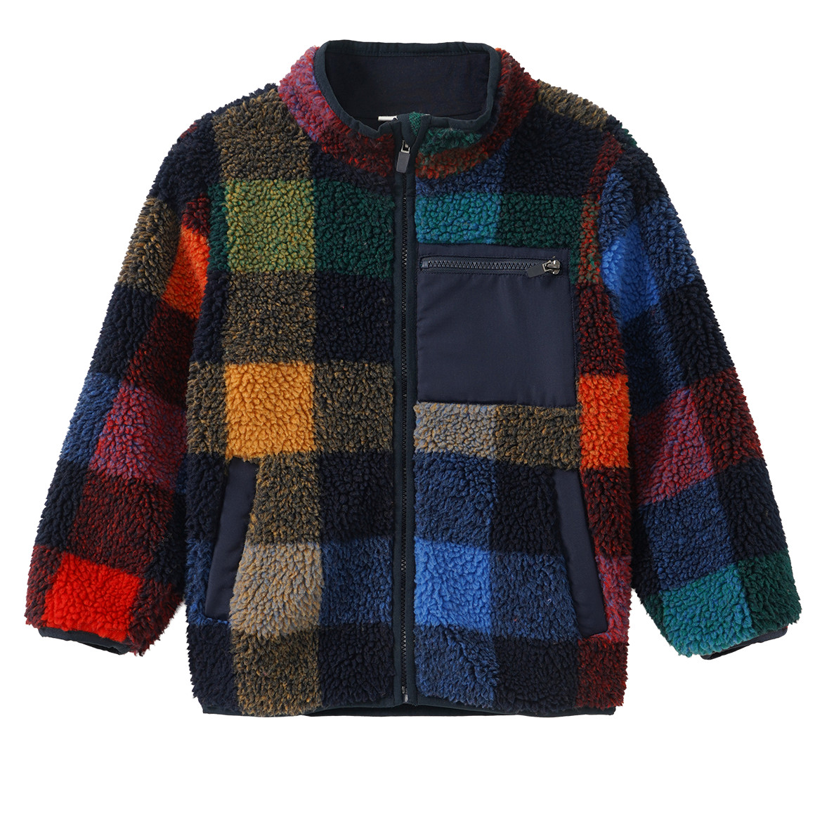 Jungen Teddyjacke bunt kariert von Topolino