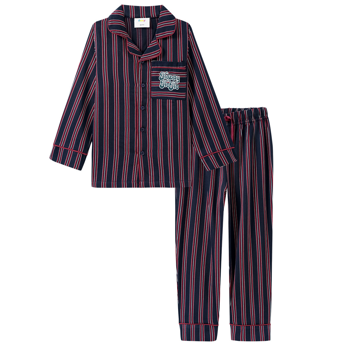 Jungen Weihnachtsschlafanzug mit Streifen von Topolino