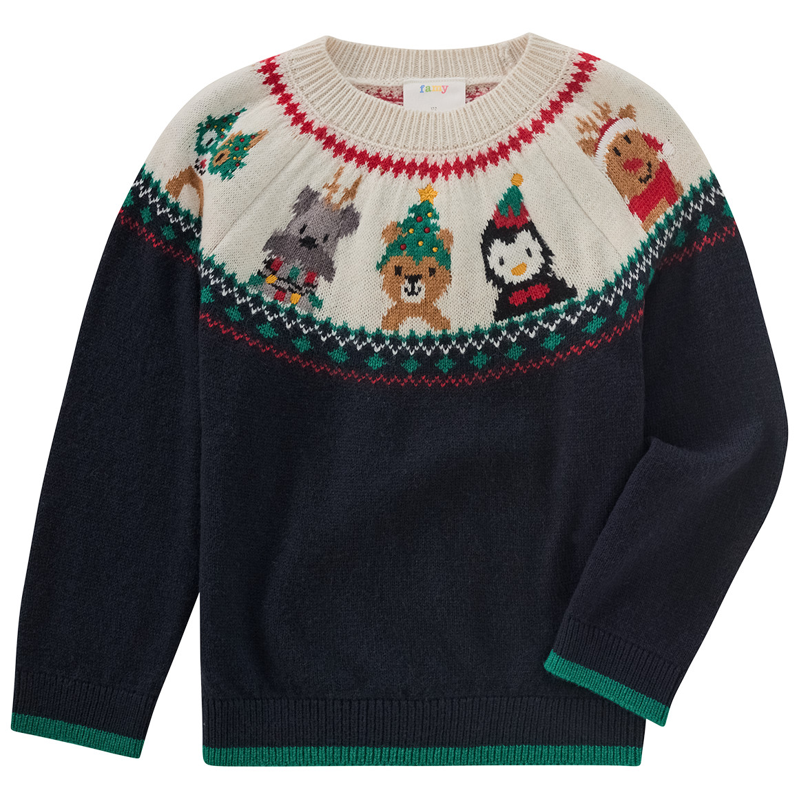 Kinder Weihnachtspullover mit Allover-Muster Kinder Weihnachtspullover mit Allover-Muster von Topolino