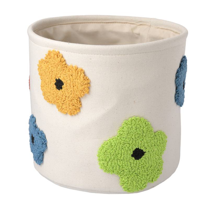 Kleiner Aufbewahrungskorb mit bunten Blumen von Topolino