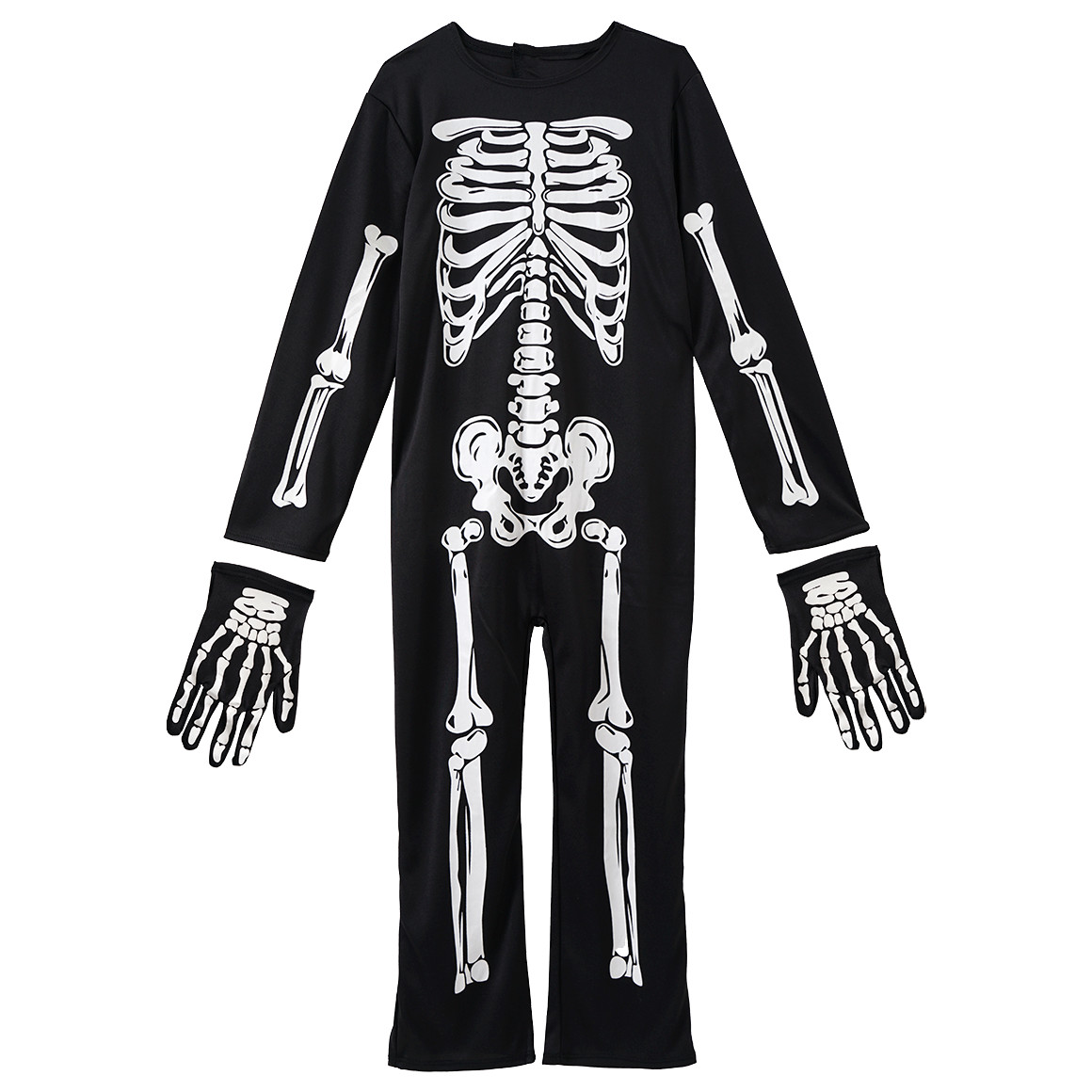 Kostüm Skelett in Halloween-Optik von Topolino