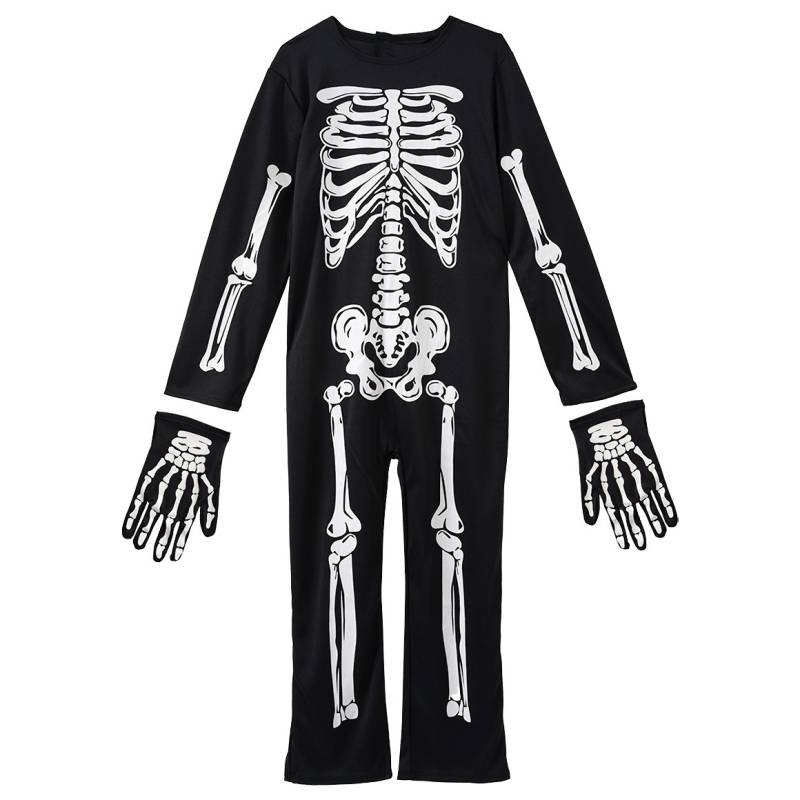 Kostüm Skelett in Halloween-Optik von Topolino