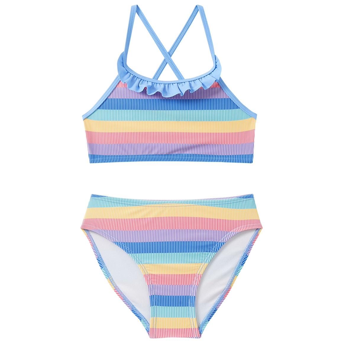 Mädchen Bikini mit bunten Streifen Mädchen Bikini mit bunten Streifen von Topolino