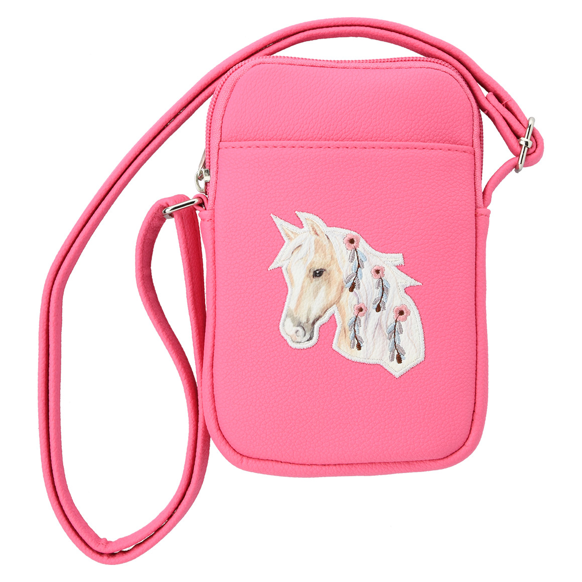 Mädchen Handytasche mit Pferd-Applikation Mädchen Handytasche mit Pferd-Applikation von Topolino