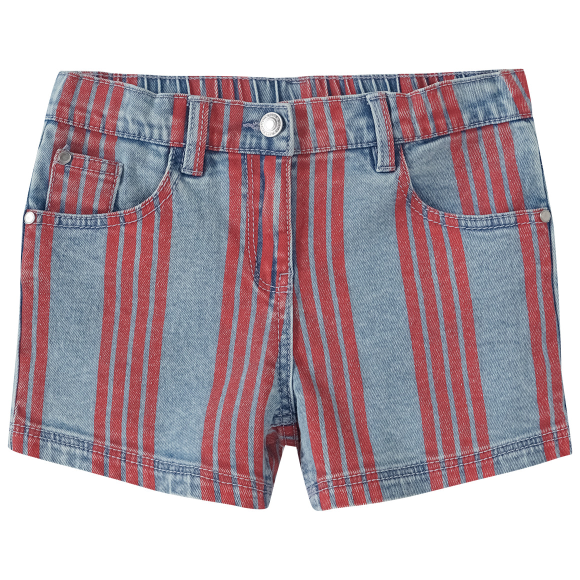 Mädchen Jeansshorts mit Streifen-Allover von Topolino