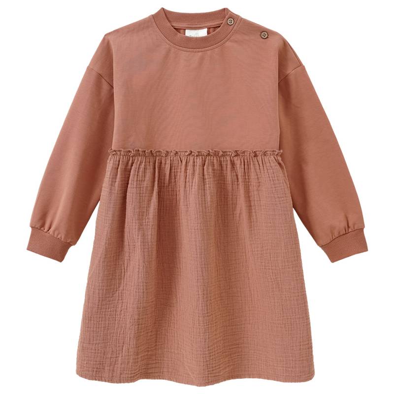 Mädchen Kleid aus Sweat und Musselin von Topolino