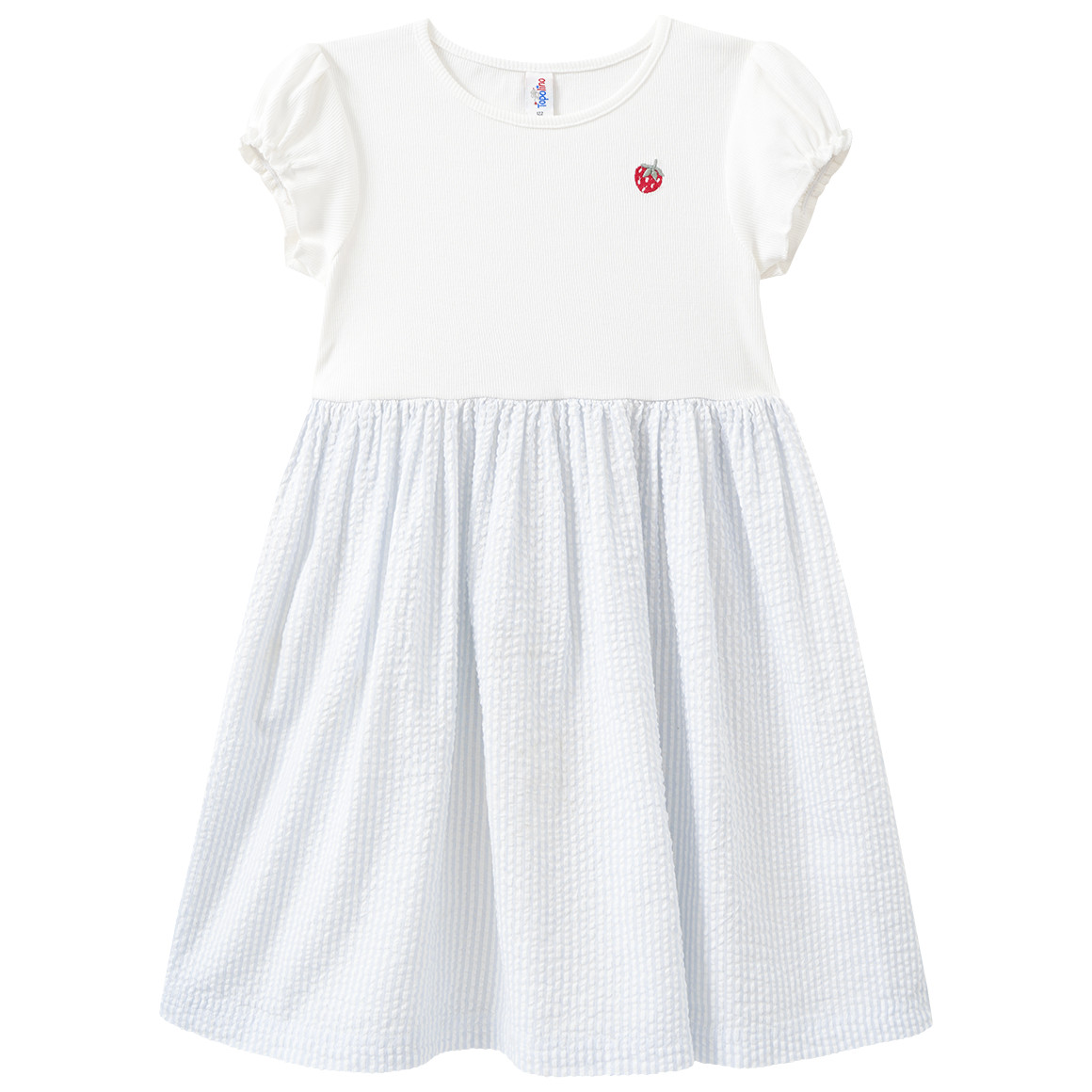 Mädchen Kleid mit Seersucker-Rockteil Mädchen Kleid mit Seersucker-Rockteil von Topolino