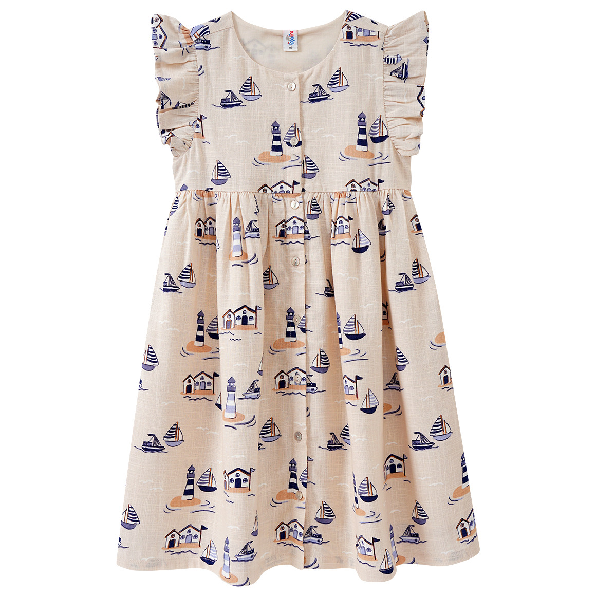 Mädchen Kleid mit Viskose und Leinen von Topolino