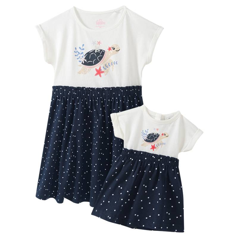 Mädchen Kleid und Puppenkleid mit Schildkröte von Topolino