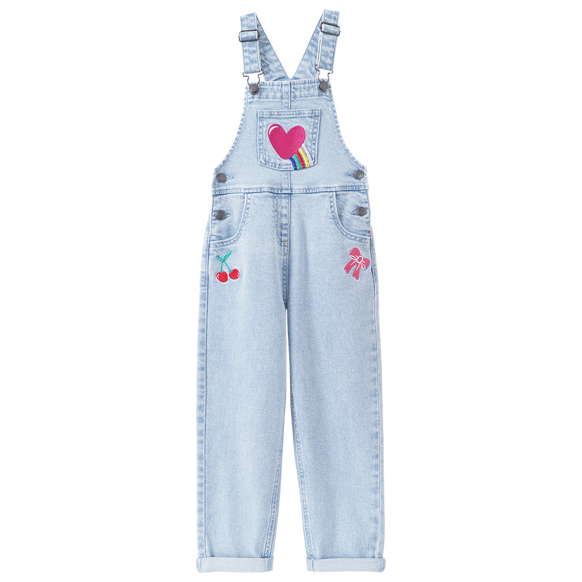 Mädchen Latzhose mit bunten Stickereien Mädchen Latzhose mit bunten Stickereien von Topolino