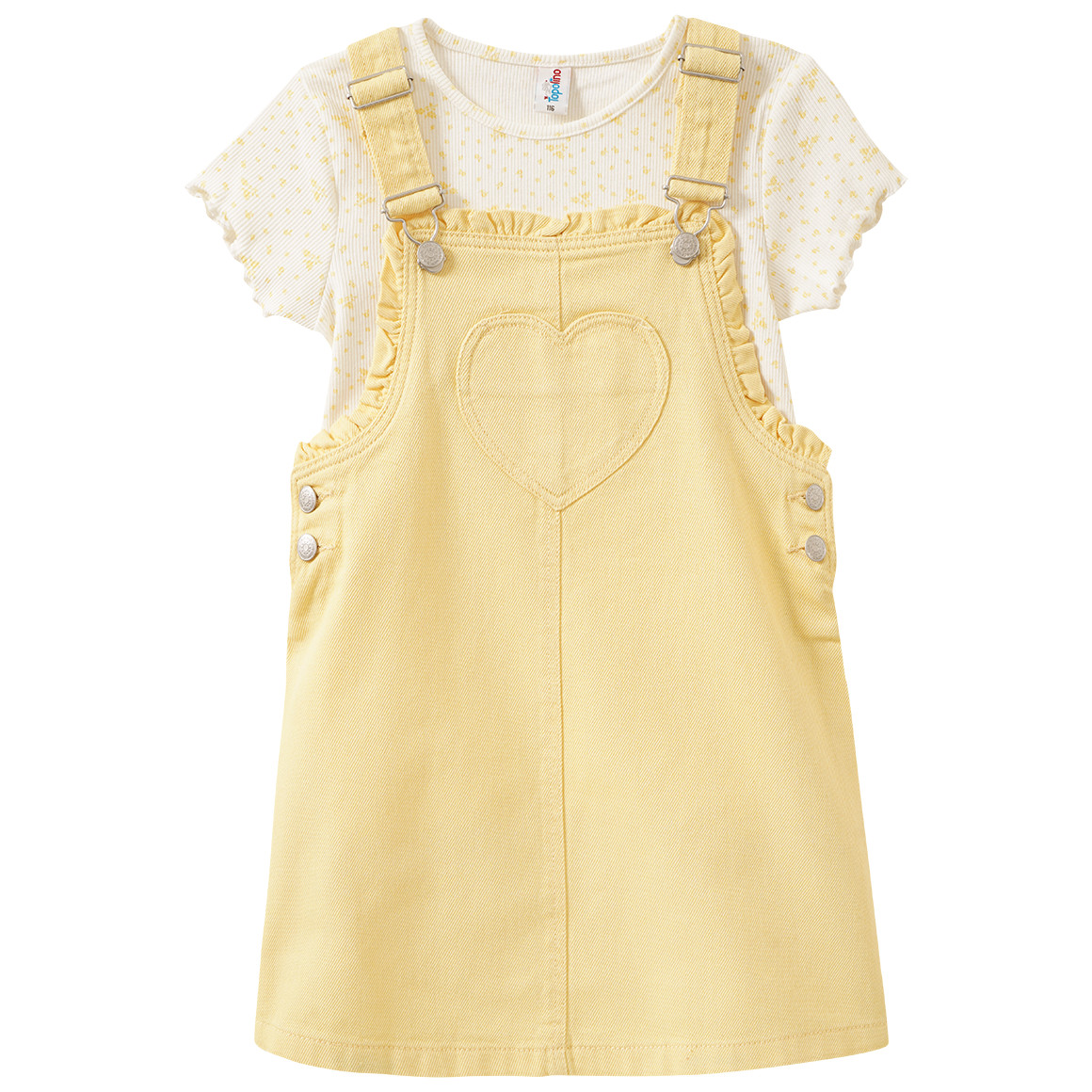Mädchen Latzkleid und T-Shirt im Set von Topolino