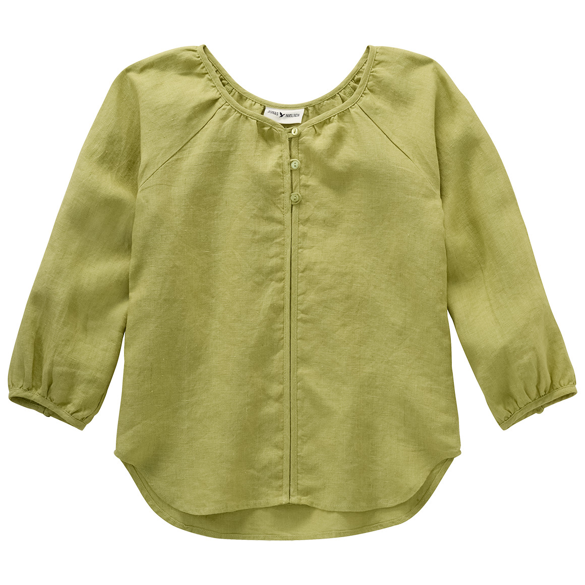 Mädchen Leinen-Bluse unifarben von Topolino