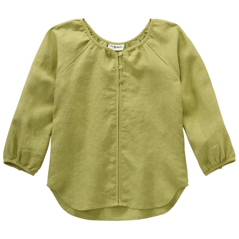 Mädchen Leinen-Bluse unifarben von Topolino