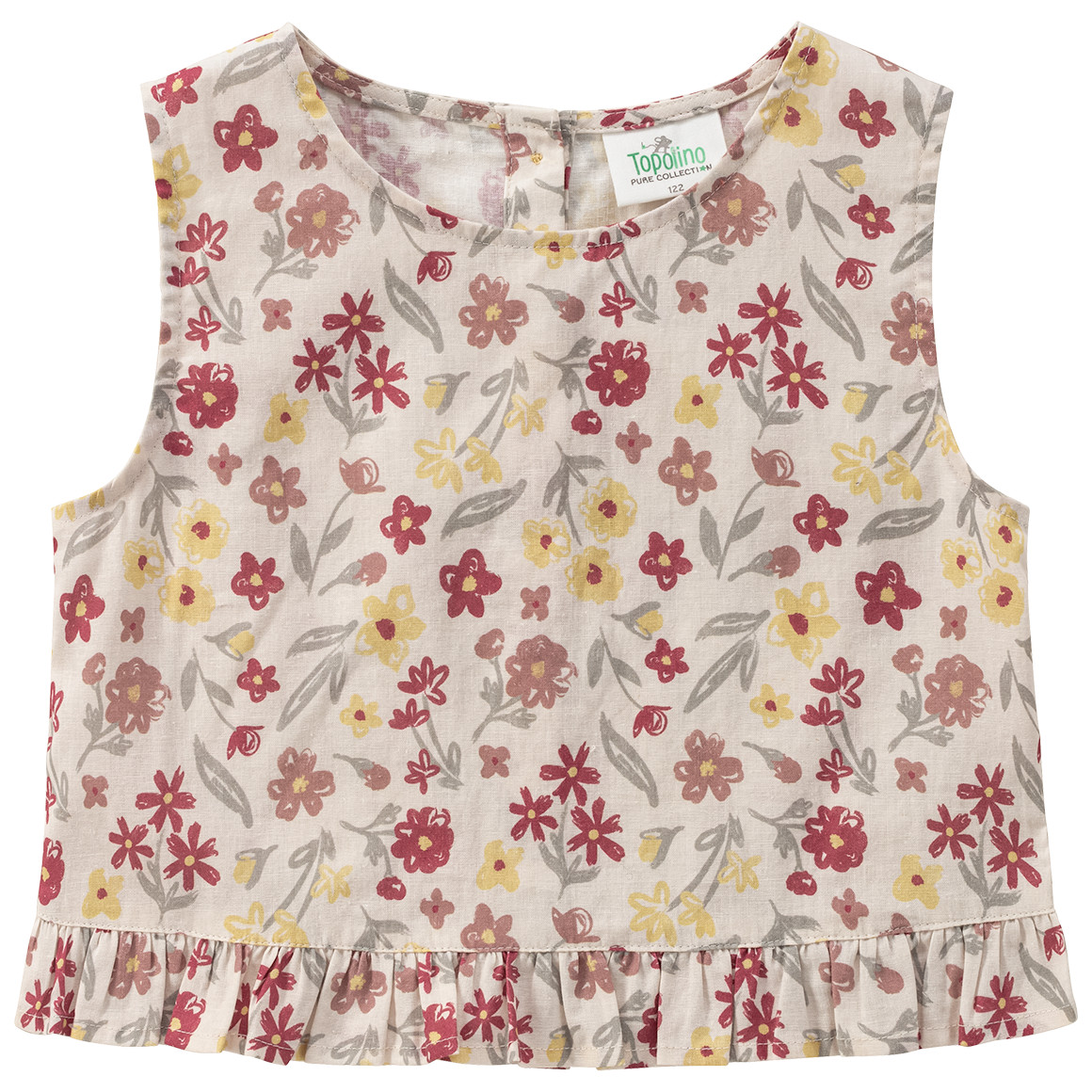 Mädchen Leinen-Top mit Blumen allover Mädchen Leinen-Top mit Blumen allover von Topolino