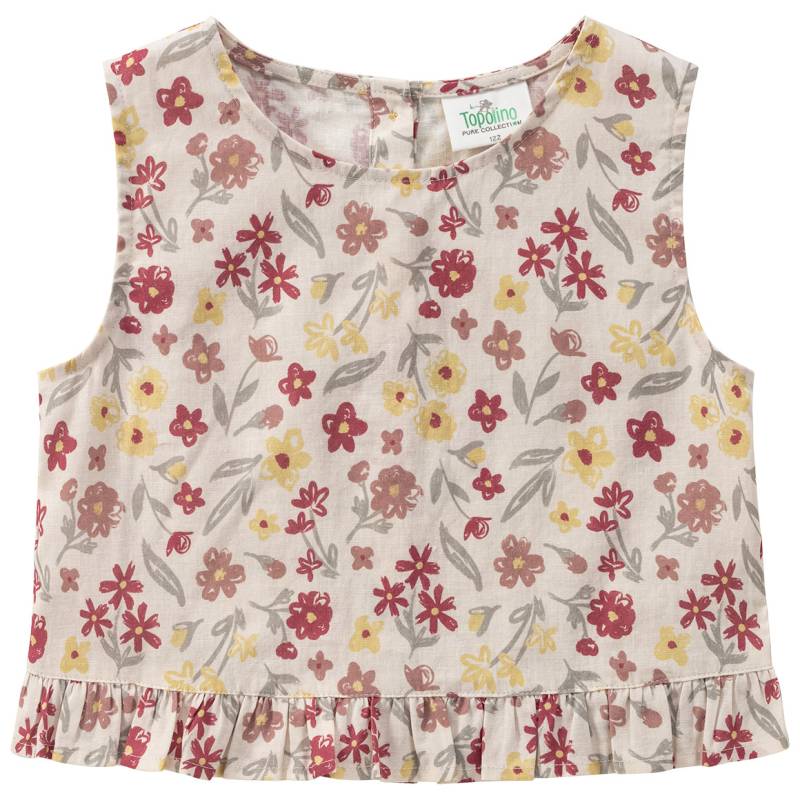 Mädchen Leinen-Top mit Blumen allover von Topolino