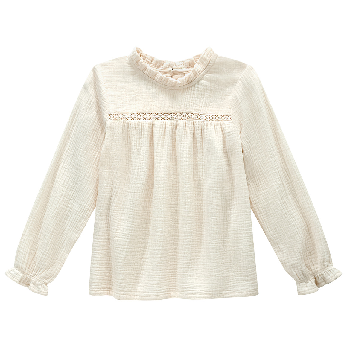 Mädchen Musselin-Bluse mit Häkelspitze Mädchen Musselin-Bluse mit Häkelspitze von Topolino
