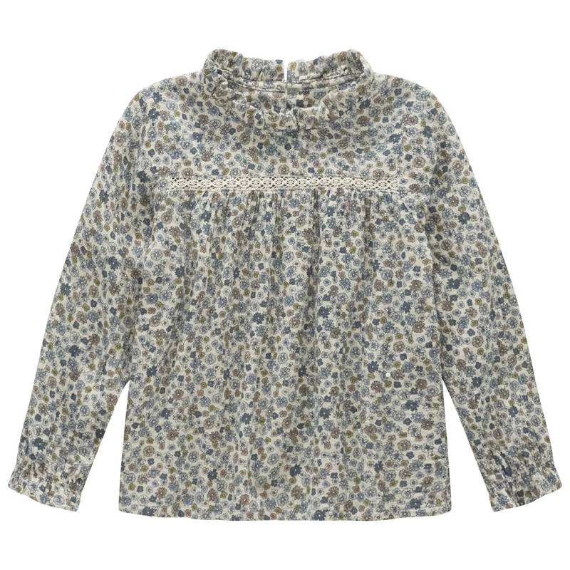 Mädchen Musselin-Bluse mit Häkelspitze von Topolino