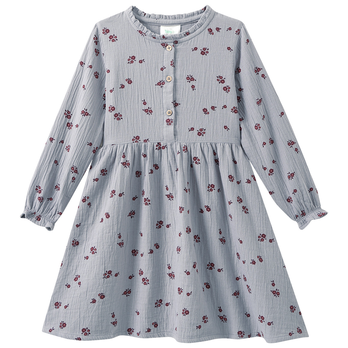 Mädchen Musselin-Kleid mit Blümchen Mädchen Musselin-Kleid mit Blümchen von Topolino