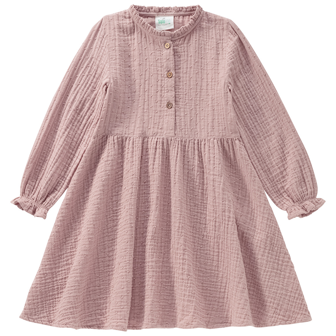 Mädchen Musselin-Kleid mit Strukturmuster von Topolino