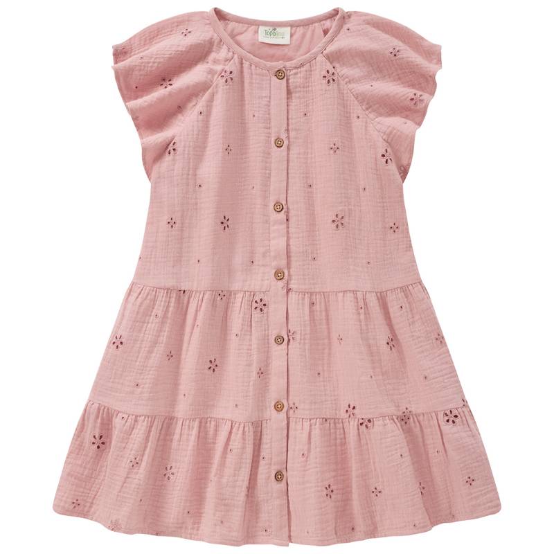 Mädchen Musselinkleid mit Lochstickerei von Topolino