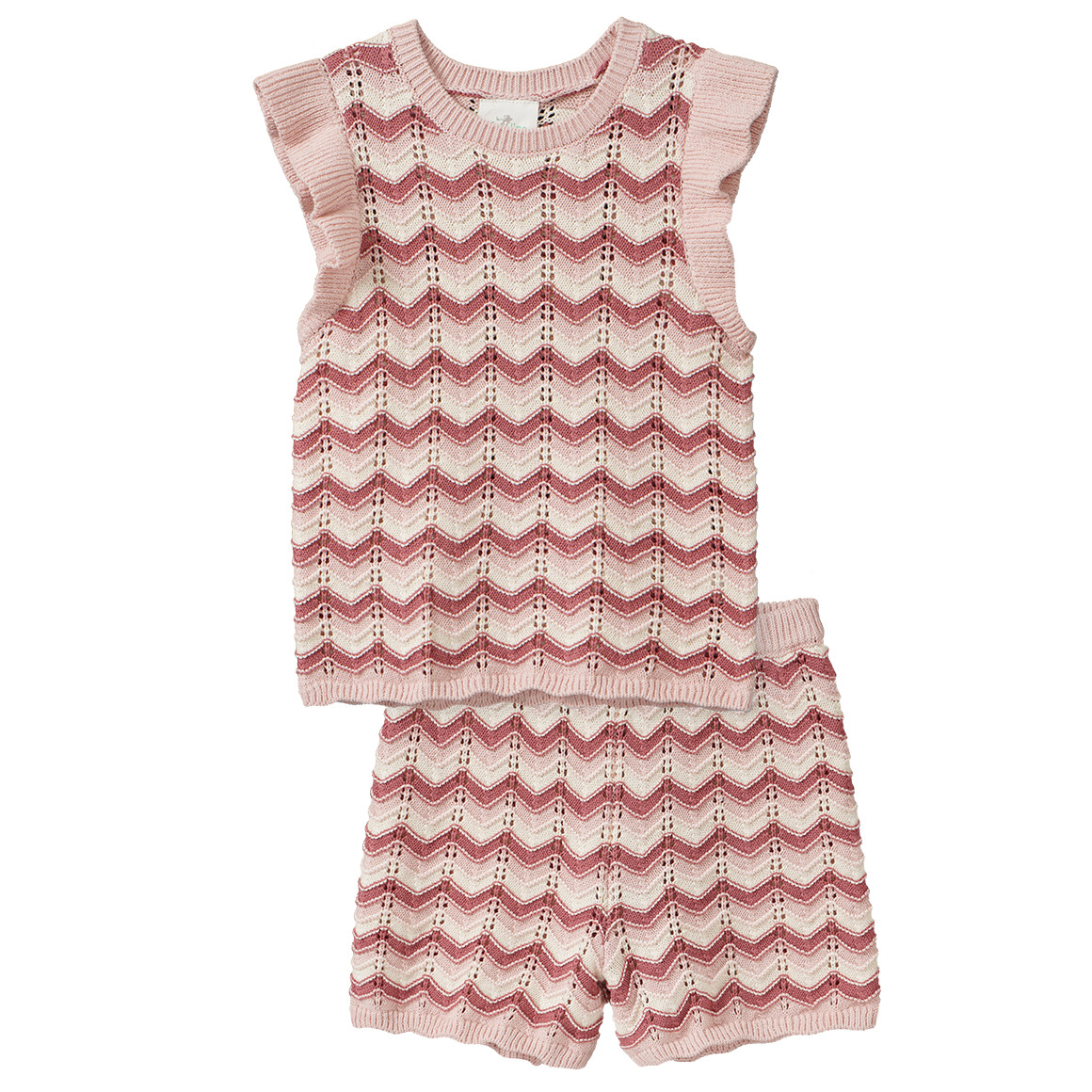 Mädchen Strick-Set mit Shirt und Shorts von Topolino