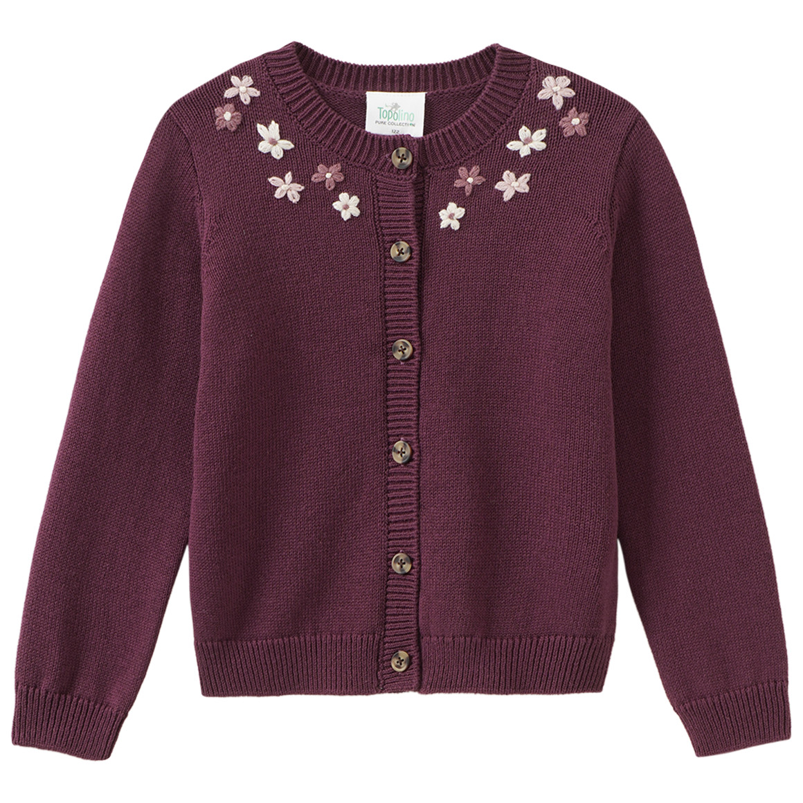 Mädchen Strickjacke mit Blumen-Stickerei von Topolino