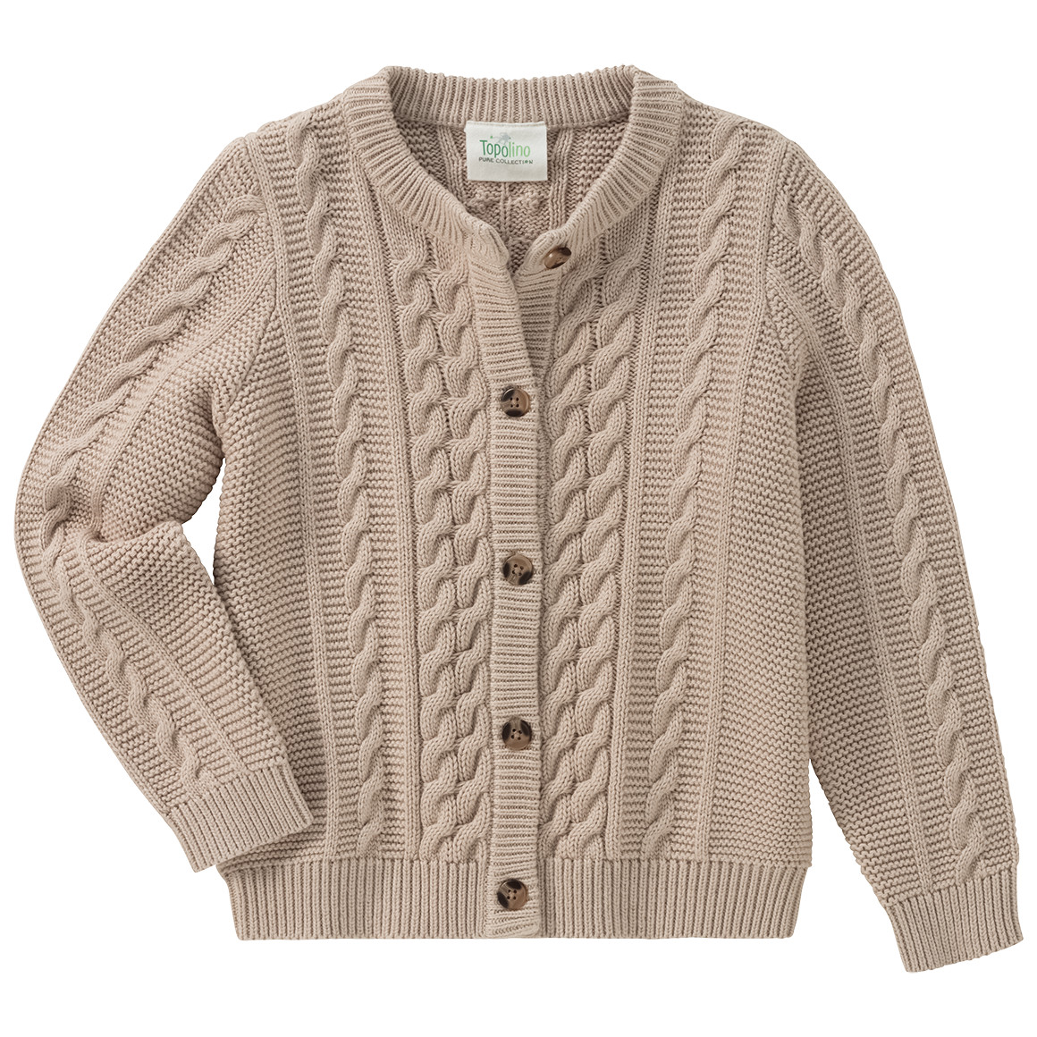 Mädchen Strickjacke mit Zopfstrickmuster Mädchen Strickjacke mit Zopfstrickmuster von Topolino