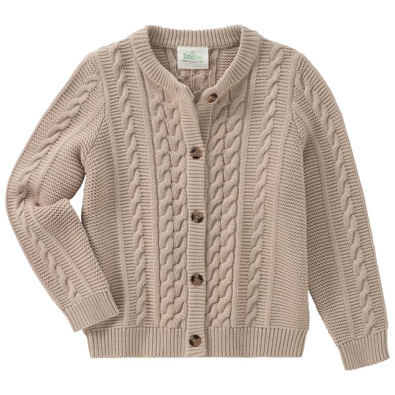 Mädchen Strickjacke mit Zopfstrickmuster Mädchen Strickjacke mit Zopfstrickmuster von Topolino