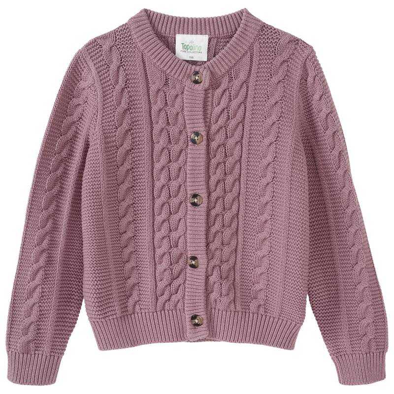 Mädchen Strickjacke mit Zopfstrickmuster Mädchen Strickjacke mit Zopfstrickmuster von Topolino