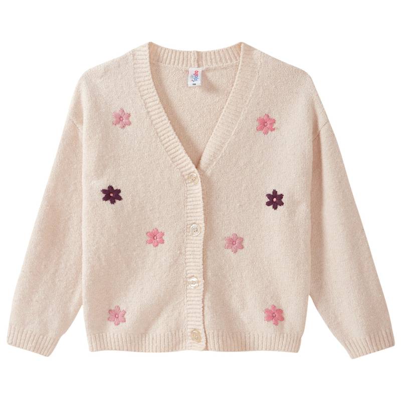 Mädchen Strickjacke mit gestickten Blumen von Topolino