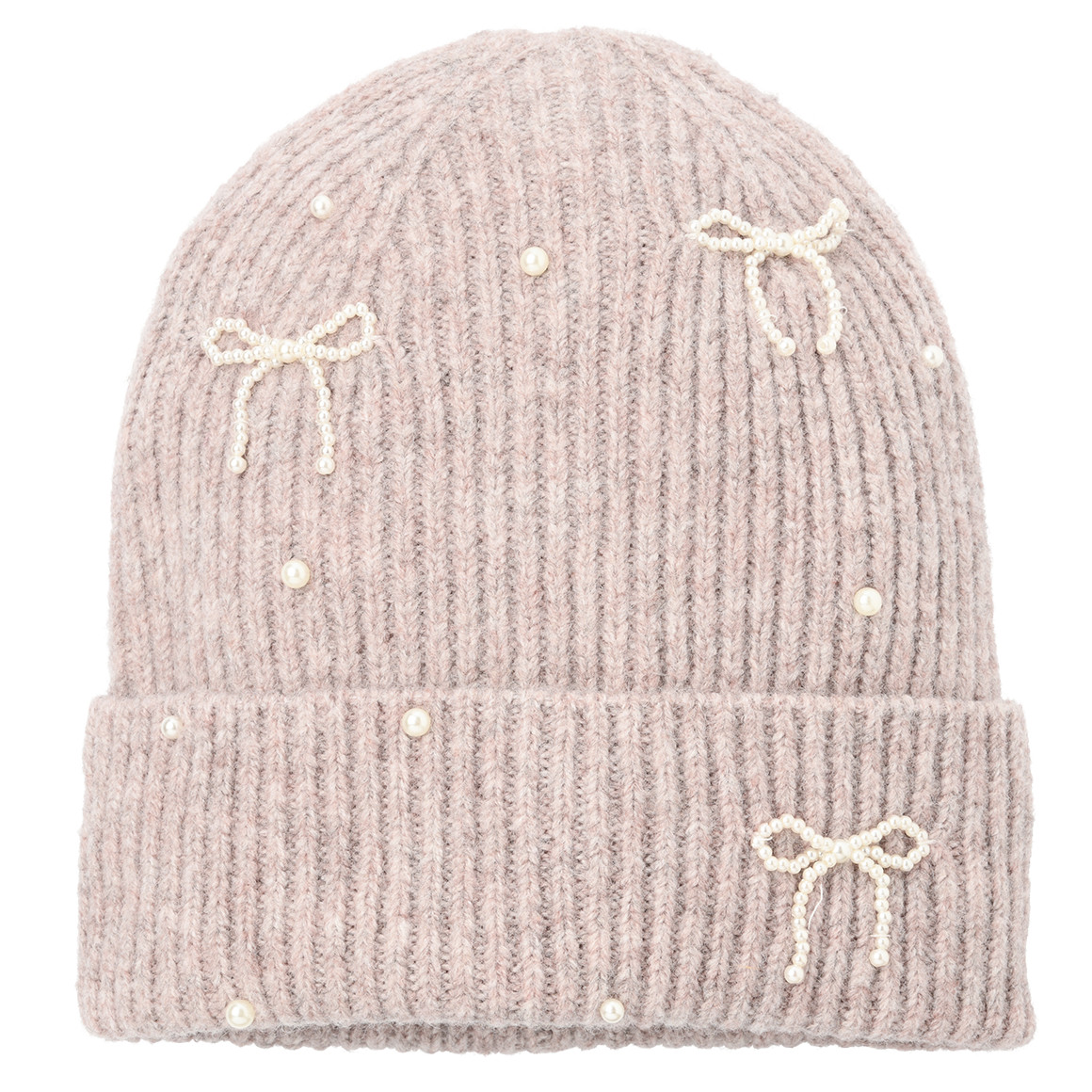 Mädchen Strickmütze mit Perlen-Applikation von Topolino