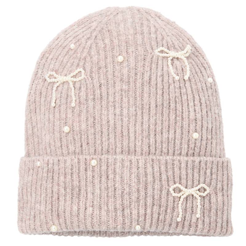 Mädchen Strickmütze mit Perlen-Applikation von Topolino