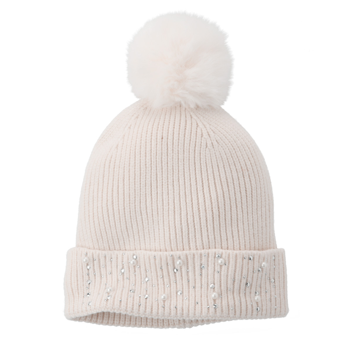 Mädchen Strickmütze mit Perlen-Applikation von Topolino