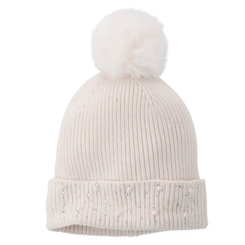 Mädchen Strickmütze mit Perlen-Applikation Mädchen Strickmütze mit Perlen-Applikation von Topolino