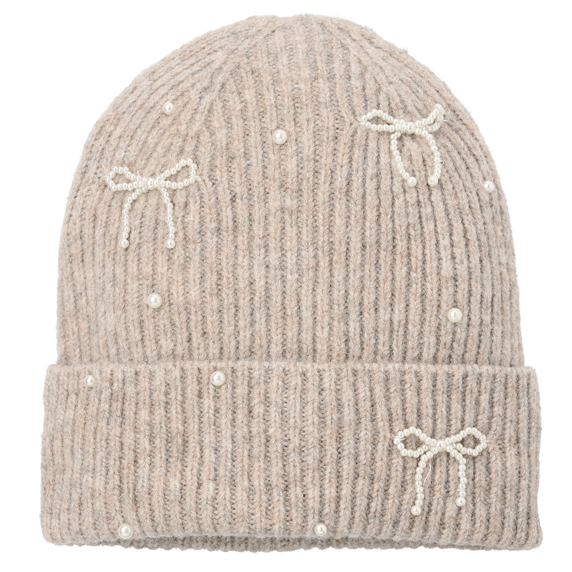 Mädchen Strickmütze mit Perlen-Applikation von Topolino