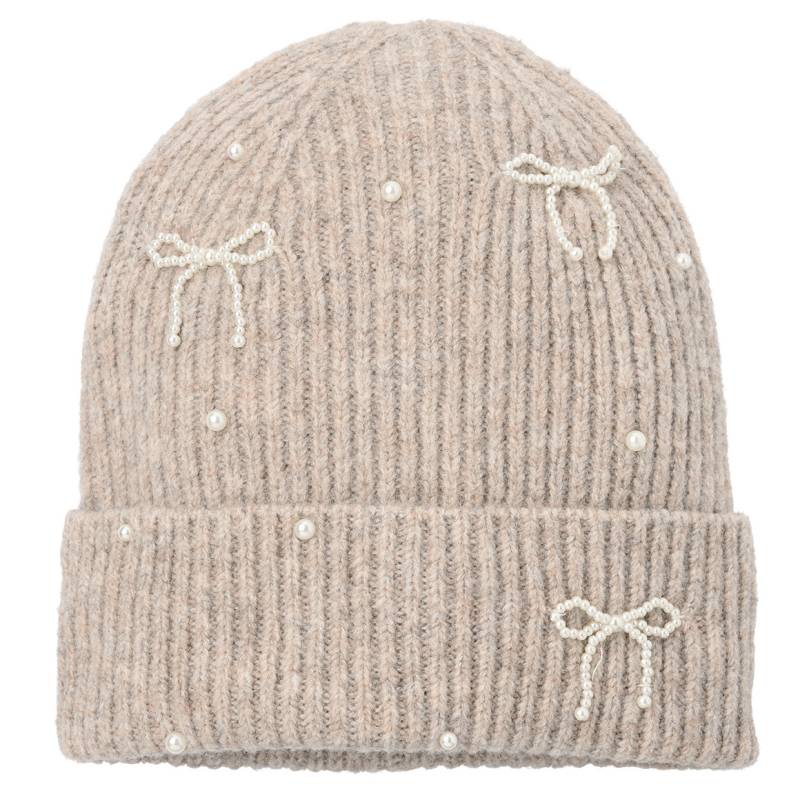 Mädchen Strickmütze mit Perlen-Applikation Mädchen Strickmütze mit Perlen-Applikation von Topolino